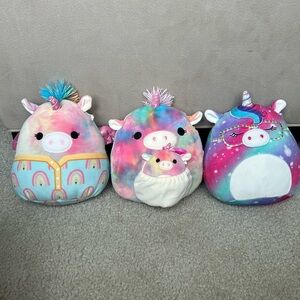 Lot of 4 unicorn Squishmallows EUC